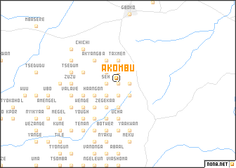 map of Akombu