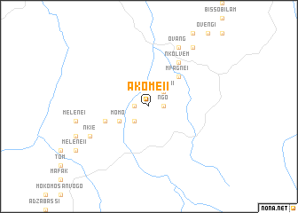 map of Akome II