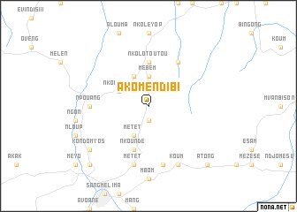 map of Akomendibi