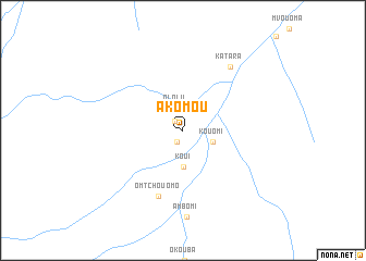map of Akomou