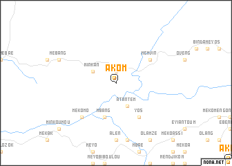 map of Akom