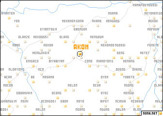 map of Akom