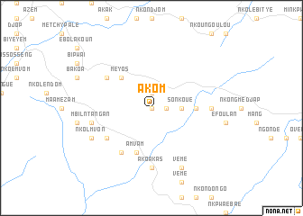 map of Akom