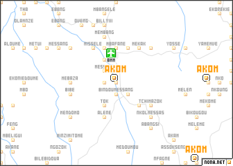 map of Akom