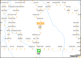 map of Akom