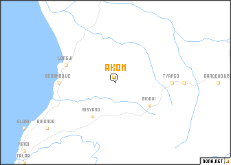 map of Akom