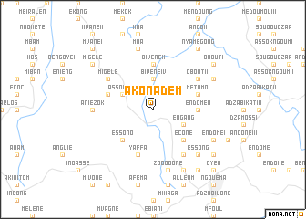 map of Akonadem