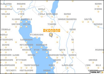 map of Akonana