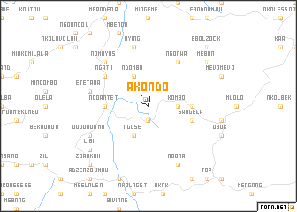 map of Akondo