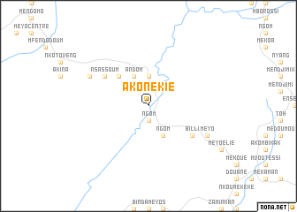 map of Akonékié