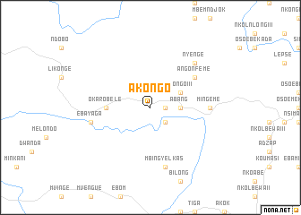 map of Akongo