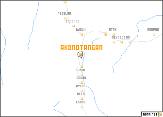 map of Akonotangan