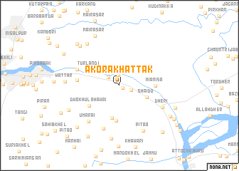 map of Akora Khattak