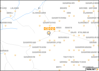 map of Akora