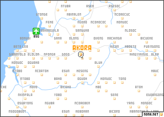 map of Akora