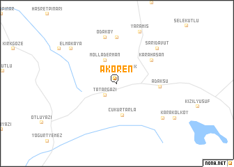 map of Akören