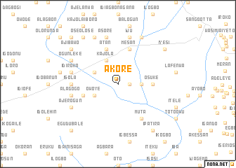 map of Akore