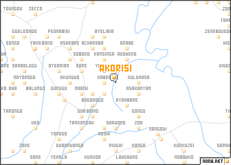 map of Akorisi