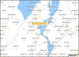 map of Akosombo