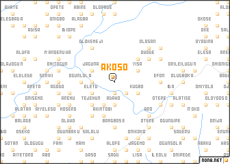 map of Akoso