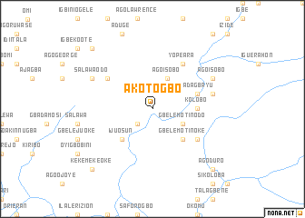 map of Akotogbo