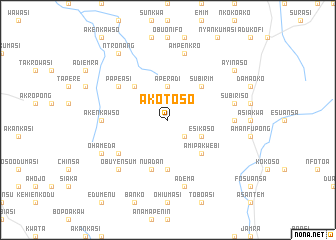 map of Akotoso