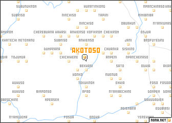 map of Akotoso