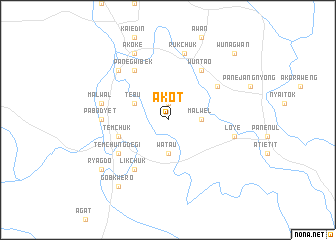 map of Akot