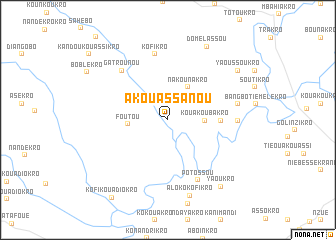 map of Akouassanou