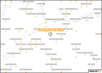 map of Akouaviénou