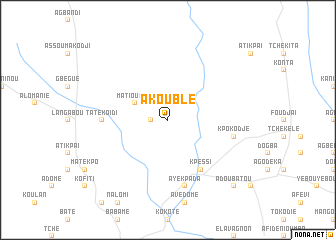 map of Akoublé