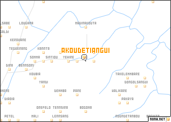 map of Akoudétiangui