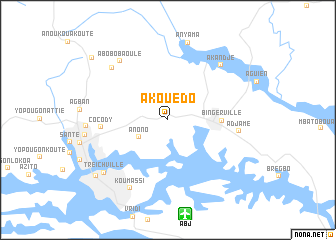 map of Akouédo