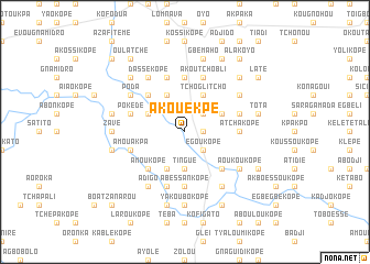 map of Akouékpé
