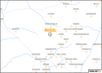 map of Akoul