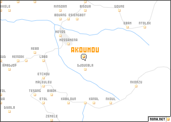 map of Akoumou
