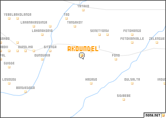 map of Akoundèl