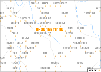 map of Akoundétiandi