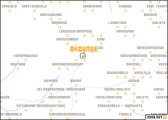 map of Akoundé