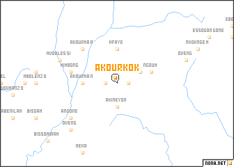 map of Akour-Kok