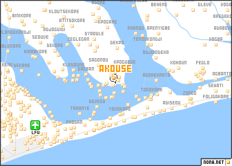 map of Akousé