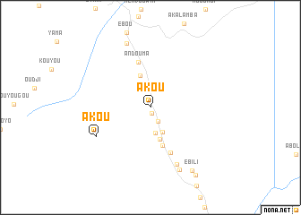 map of Akou