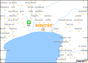 map of Akovítika