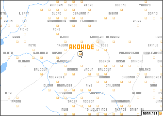 map of Akowide