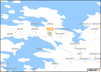 map of Åkö