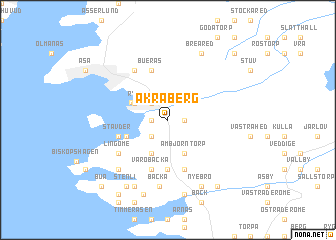 map of Åkraberg