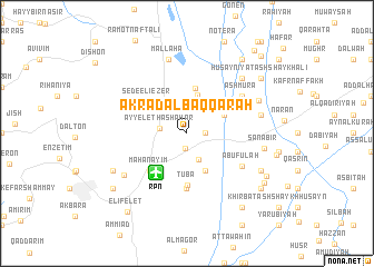 map of Akrād al Baqqārah