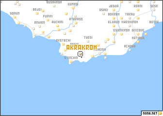 map of Akrakrom