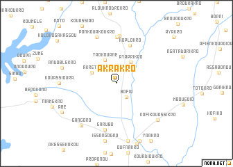 map of Akrakro