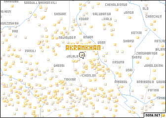 map of Akram Khān